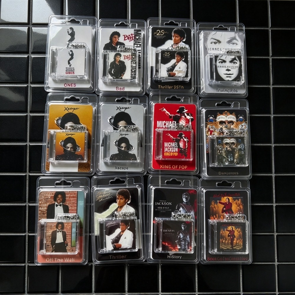 NFC 기능이 있는 마이클 잭슨 미니 CD 앨범 키링, - Phone Accessories Charms 리뷰 및 가격
