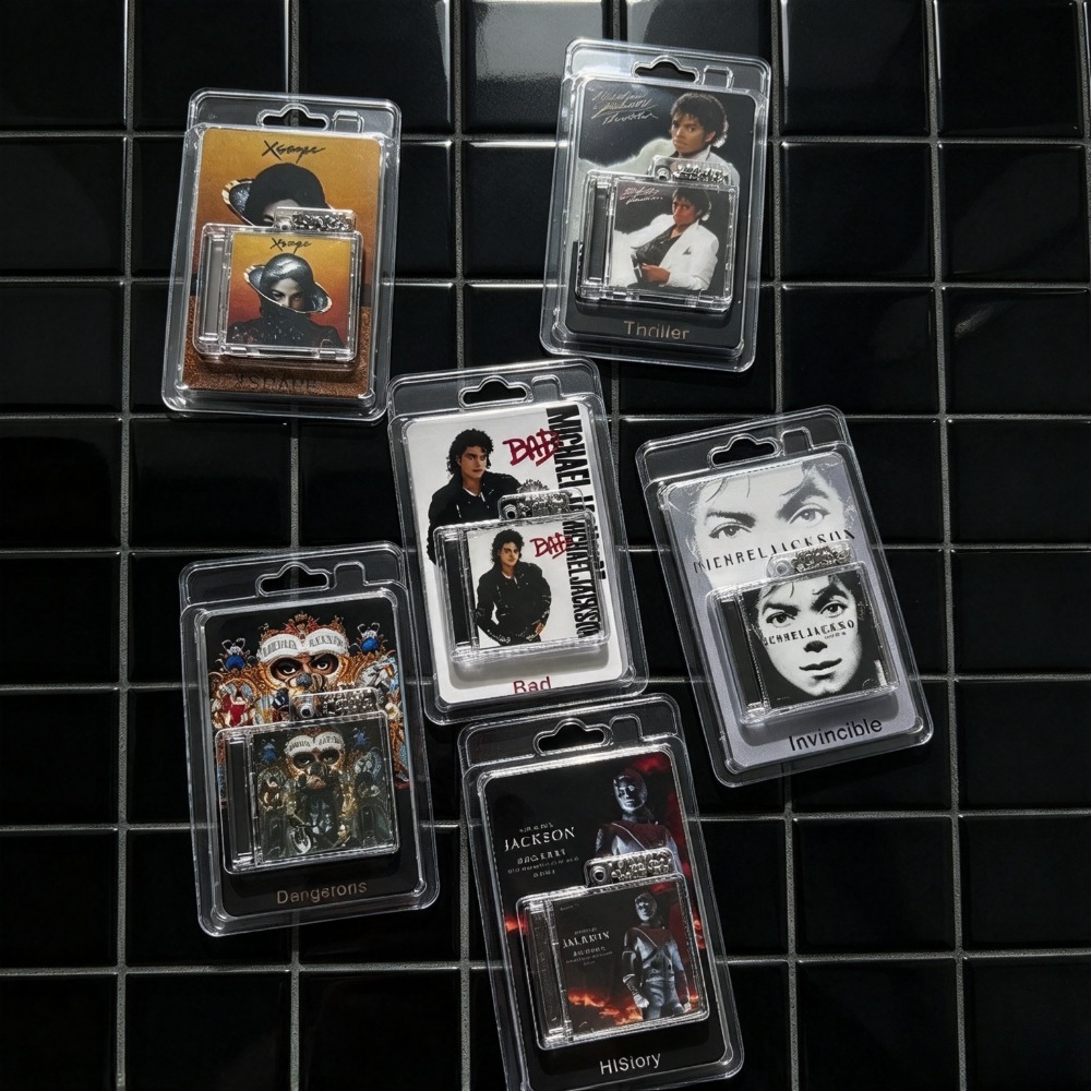 NFC 기능이 있는 마이클 잭슨 미니 CD 앨범 키링, - Phone Accessories Charms 리뷰 및 가격