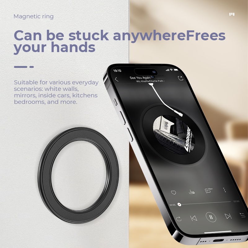 맥세이프 강력 자석 링 폰 홀더 스탠드 접착식 자석 벽 - Phone Accessories Useful 리뷰 및 가격